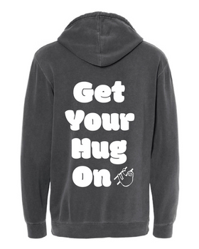 Bold PUFF PRINT Vintage Aesthetic Sloth Hoodie - GET YOUR HUG ON